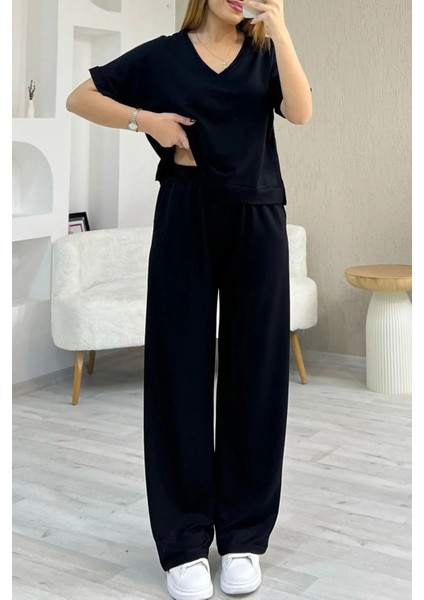 Yumuşak Doku Modal Kumaş Rahat Kesim V Yaka Eşofman Takımı indirimleri