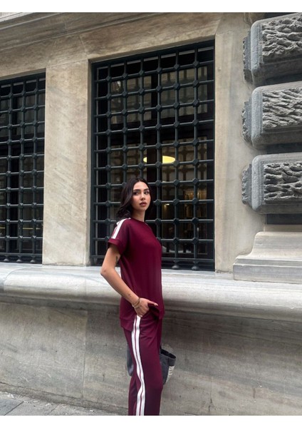 Modal Kumaş Şeritli Eşofman Takım modelleri