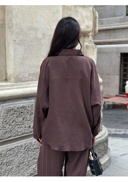 Yumuşak Doku Modal Kumaş Şalvarlı Gömlek Takım modelleri