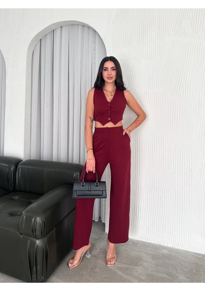 Yelek Pantolon Krep Takım modelleri