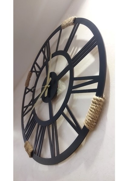 Ahşap Duvar Saati Egzotik Şık Tasarım (Gold Akrep Yelkovan Saniye) fiyatları