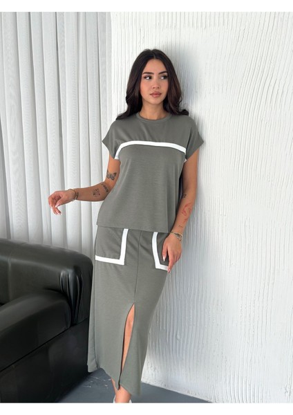 Şerit Detaylı Modal Kumaş Etekli Takım fırsatları