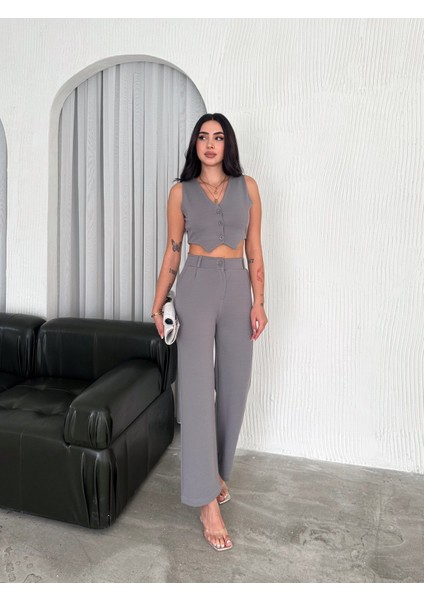 Yelek Pantolon Krep Takım modelleri