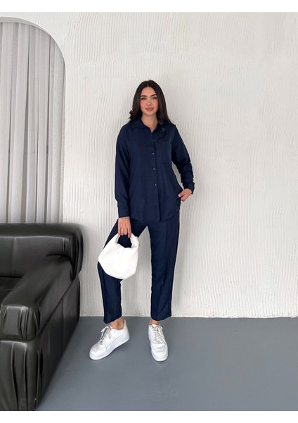 Aerobin Keten Gömlek Pantolon 2li Alt Üst Takım indirimleri