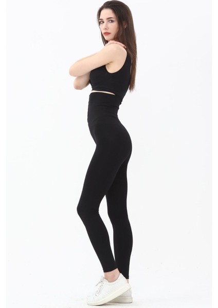 Kadın Beden Incelten Yüksek Bel Agraflı Korse Tayt