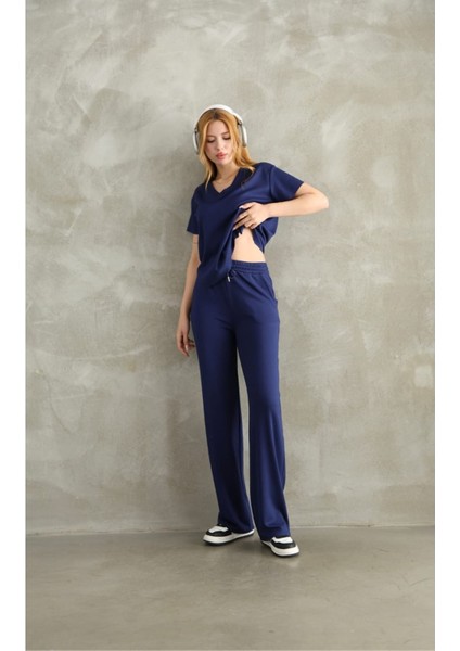 Modal Kumaş V Yaka Kısakol Eşofman Takım fırsatları