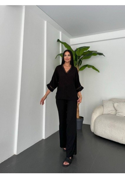 Dantelli Pantolunlu Keten Takım fırsatları