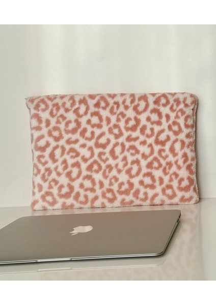 leopar Pembe Peluş-Welsoft 13-14-15-16 Inç Bilgisayar Çantası, Laptop Kılıfı, Notebook Kılıfı, Laptop çantası fırsatları