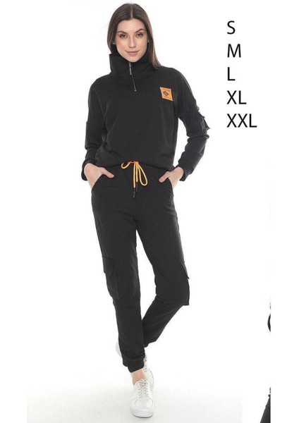 Kadın Eşofman Takımı Yarım Fermuarlı Komando Cepli Iki Iplik fiyatları