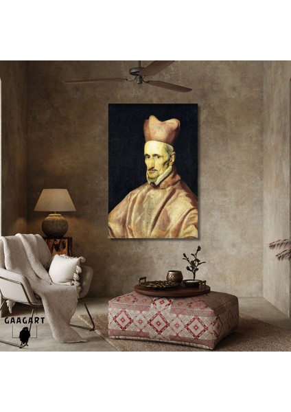 Tekli Dikey Kanvas Diego Velazquez Portrait Of Cardinal Gaspar