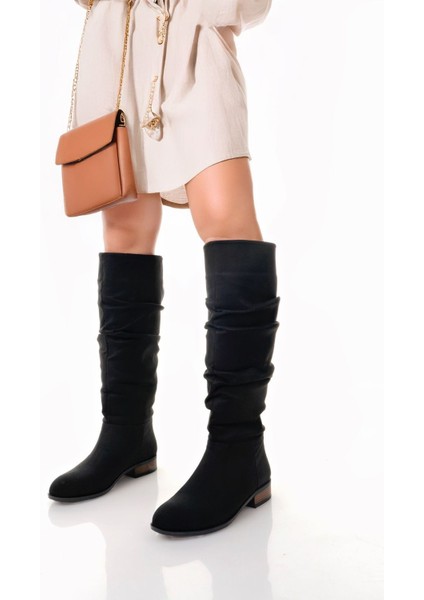 Winda Siyah Süet Körüklü Çizme fiyatları