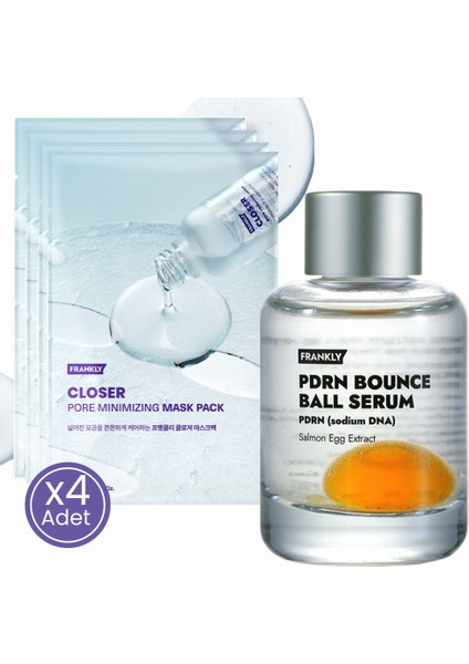 Pdrn + Closer Genç Cilt Sırrı ve Gözenek Seti 4lü Maske + PDRN Serum