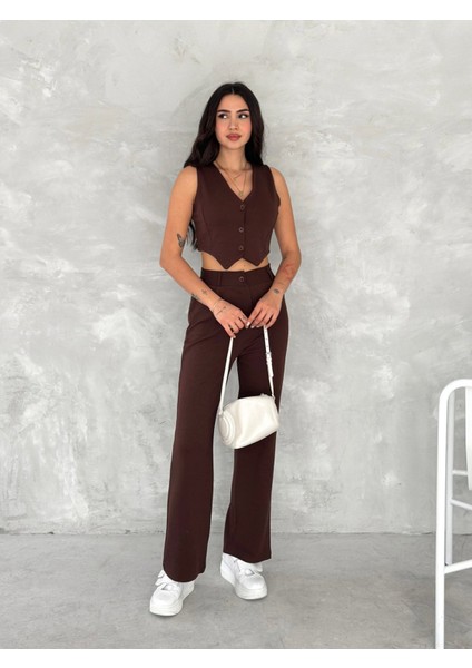 Yelek Pantolon Krep Takım modelleri
