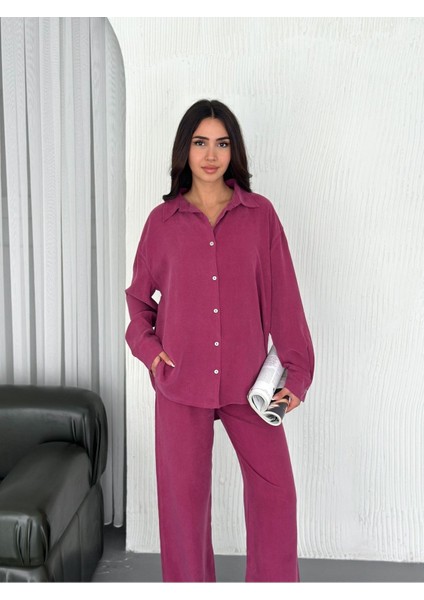 Yumuşak Doku Modal Kumaş Gömlekli Takım indirimleri