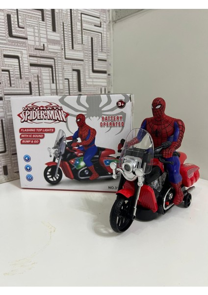 Pilli Işıklı Sesli Motorlu Spider Örümcek Adam Spider Motor fırsatları