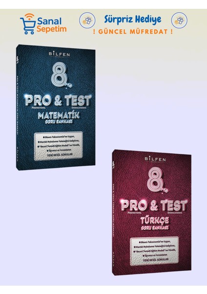 8. Sınıf Pro&test Matematik + Türkçe Soru Bankaları Set