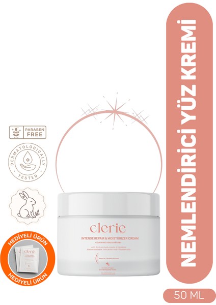 Yoğun Nemlendirici ve Bariyer Onarıcı İyileştirici Cica Krem - Peptid İçeren Atopik Yüz Nemlendirici Krem 50 ml