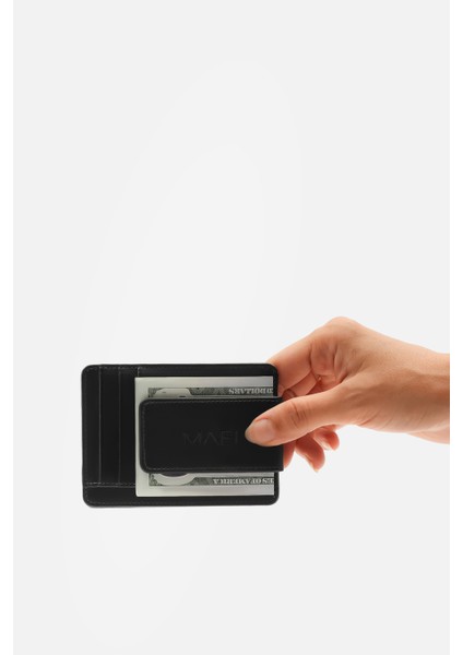 Hakiki Deri Manyetik Klipsli Kartlık – Şeffaf Kimlik Bölmeli, Kağıt Para ve 3 Kart Kapasiteli, Minimalist Tasarım modelleri