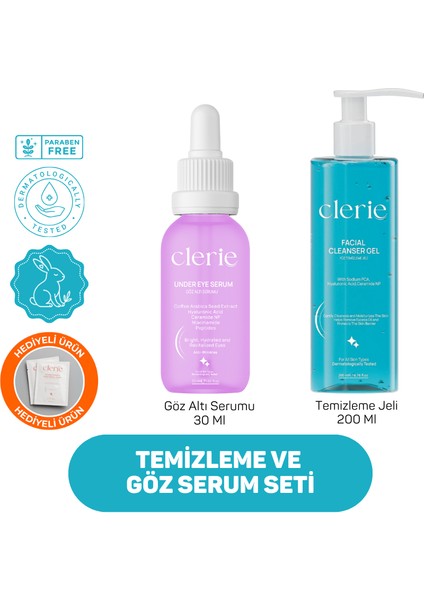 Kahve Çekirdeği Özlü Koyu Halka Karşıtı Karşıtı Göz Altı Serumu & Aşırı Yağlanma Karşıtı ve Sebum Dengeleyici Gözenek Temizleyici Yüz Yıkama Jeli