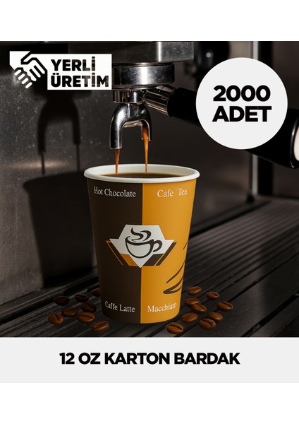12 Oz Karton Bardak 2.000 Adet