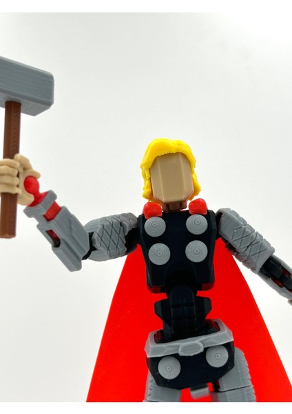 3D Baskı Eklemli Yıldırım Tanrısı Thor (Dummy) Figürü - 14 cm Hareketli Aksiyon Figürü modelleri