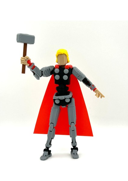 3D Baskı Eklemli Yıldırım Tanrısı Thor (Dummy) Figürü - 14 cm Hareketli Aksiyon Figürü fırsatları