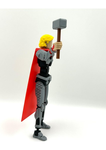 3D Baskı Eklemli Yıldırım Tanrısı Thor (Dummy) Figürü - 14 cm Hareketli Aksiyon Figürü indirimleri