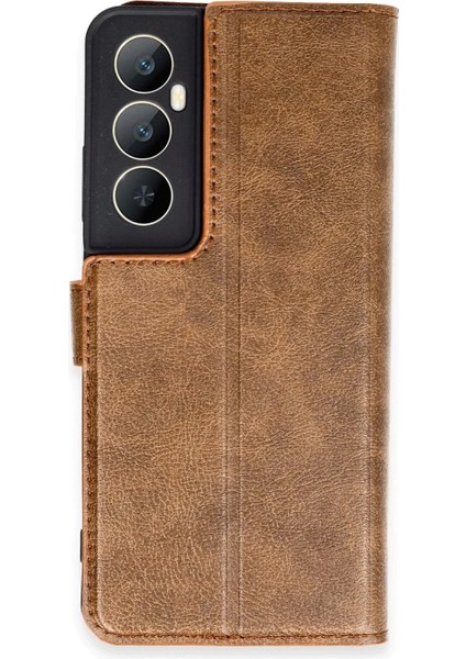 Realme C65 Kılıf Trend S Plus Kapaklı Kılıf - Taba