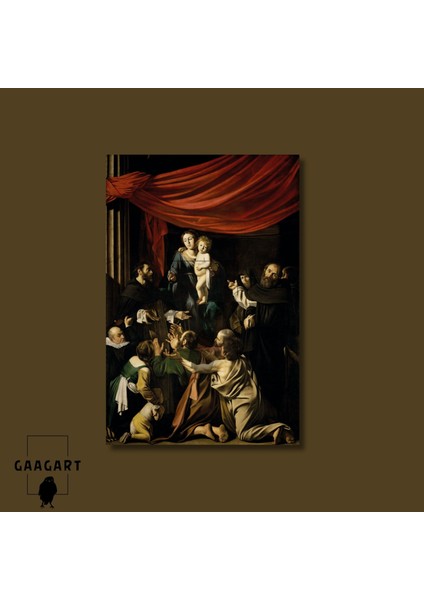 Tekli Dikey Kanvas Caravaggio Madonna Of The Rosary modelleri