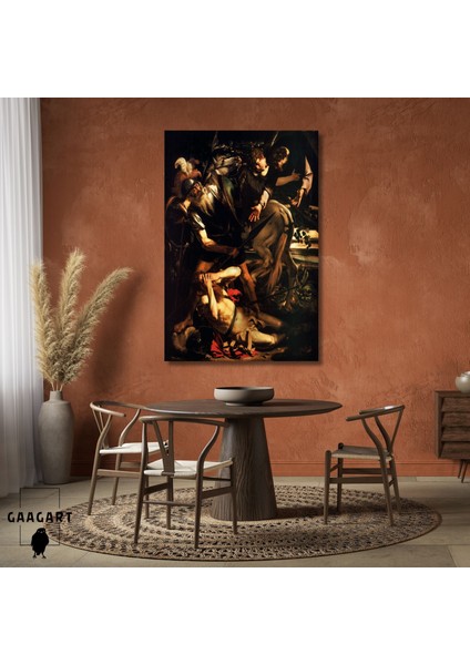 Tekli Dikey Kanvas Caravaggio Aziz Paul'un Dönüşümü