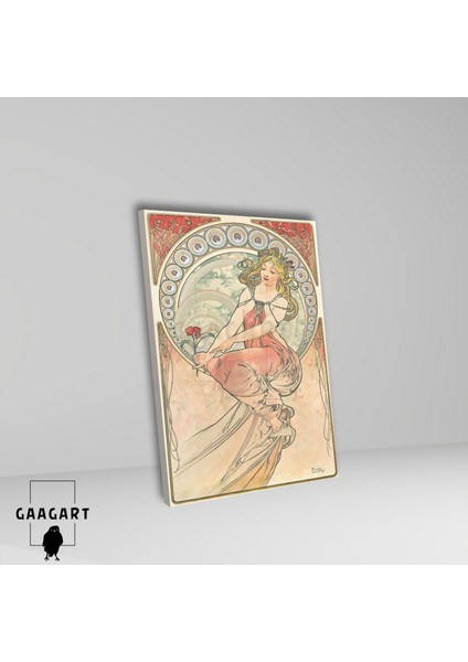 Tekli Dikey Kanvas Alphonse Mucha Lebenon Princess fiyatları