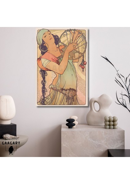 Tekli Dikey Kanvas Alphonse Mucha Salome