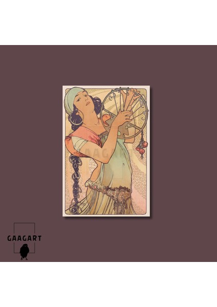 Tekli Dikey Kanvas Alphonse Mucha Salome modelleri