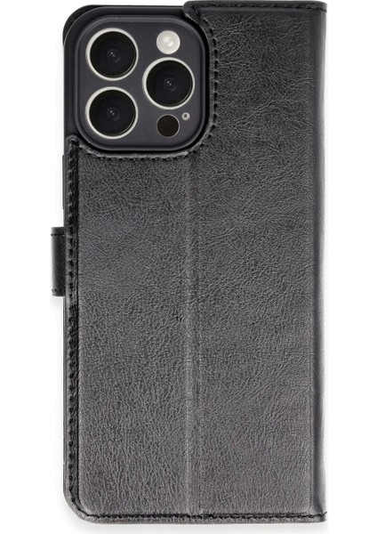 iPhone 16 Pro Max Kılıf Trend S Plus Kapaklı Kılıf - Siyah