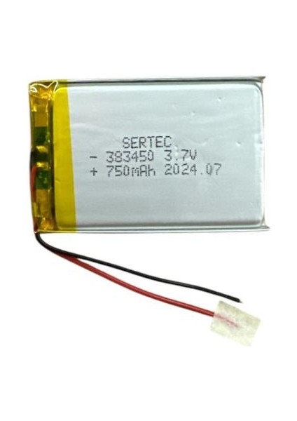 383450 3.7V 750 Mah Li-Polymer Pil DEVRELI/1.5A (7474)