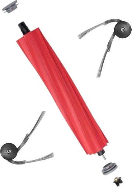 Roborock Qrevo L Robot Süpürge Uyumlu 1 Adet Ana Fırça - 2 Adet Yan Fırça Yedek Parça Seti