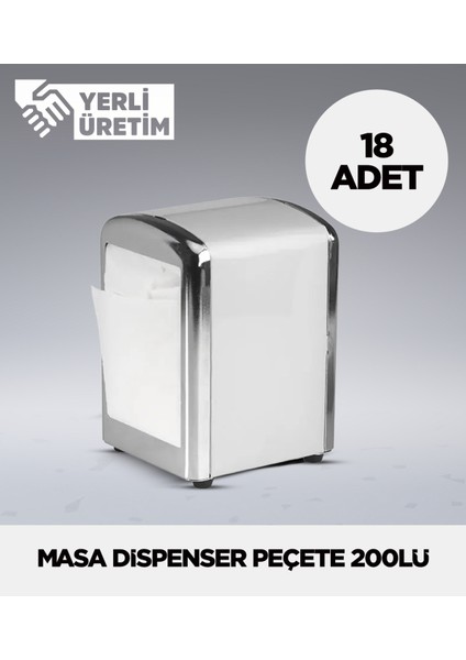 Masa Dispenser Peçete 200LÜ - 18 Adet