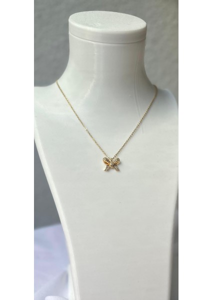 Kararmaz Çelik Gold Fiyonk Kolye