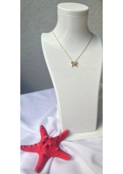 Kararmaz Çelik Gold Fiyonk Kolye modelleri