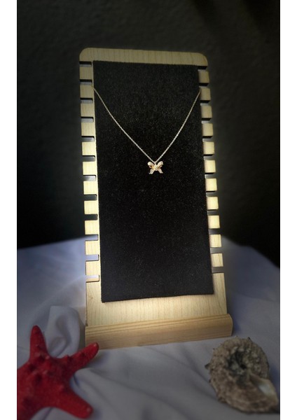 Kararmaz Çelik Gold Fiyonk Kolye