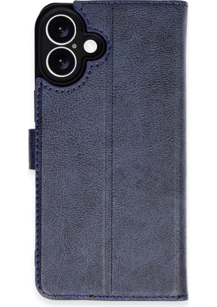 iPhone 16 Kılıf Trend S Plus Kapaklı Kılıf - Lacivert