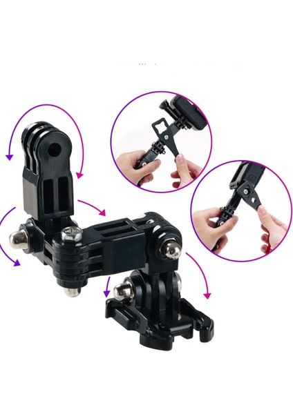 Tüm Aksiyon Kameralar Ile Uyumlu Kask Bağlantı Seti indirimleri