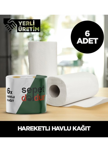 Hareketli Havlu Kağıt - 6 Adet