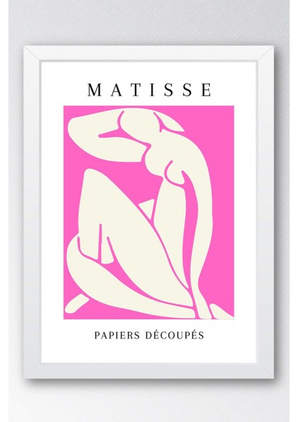 Henri Matisse Papiers Decoupes Çerçeveli Tablo - Kağıt Kesme Sanatı - Eklektik Tarz Duvar Dekoru
