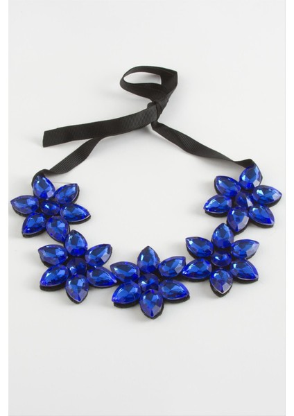 Çiçek Taşlı Yaka Kolye fırsatları