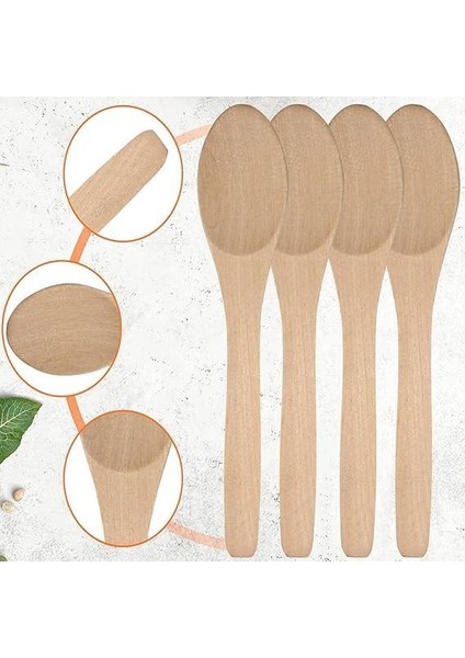 High-Tech 6 Adet Küçük Tahta Kaşık, Pişirme Baharat Kaşıklar, Mini Tadım Kaşıkları Tuz, Bal, Kahve, Çay, Şeker, Reçel, Hardal Için modelleri