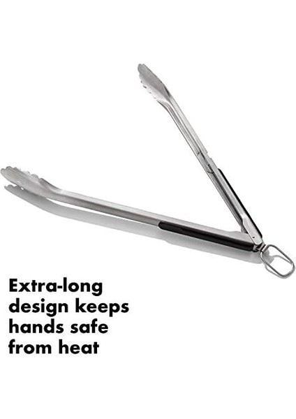 Good Grips Paslanmaz Çelik Uzun Barbekü Maşası, Dahili Şişe Açacaklı 47,5 cm - Sosis, Sebze ve Daha Fazlası Için fiyatları