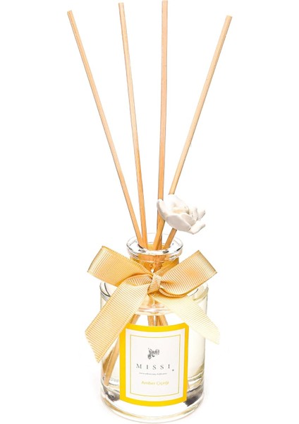 ml Silindir Şişe Amber Çiçeği Oda Kokusu