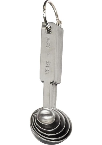 Ölçü Kaşığı Seti 5'li Paslanmaz Çelik Ölçüm Kaşığı Seti, Çok Renkli