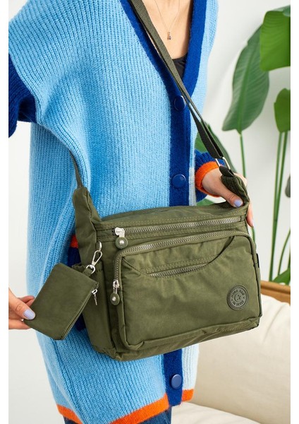 Klinkır Kadın Postacı Çanta Çok Cepli 30*20 cm Su Itici Kumaş Bayan Çapraz Askılı Omuz Çantası